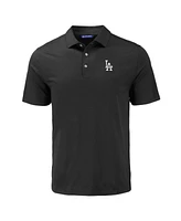 Cutter Buck Men's Black Los Angeles Dodgers Coastline Epic Comfort Eco Polo