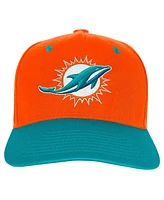 Outerstuff Big Boys and Girls Orange/Aqua Miami Dolphins Pro-Sport Precurved Structured Adjustable Hat