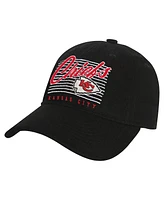 Outerstuff Big Boys and Girls Black Kansas City Chiefs Retro Wooly Adjustable Hat