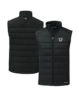 Cutter Buck Men's Black Las Vegas Raiders Throwback Evoke Hybrid Eco Softshell Full-Zip Vest