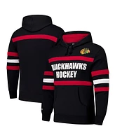 Mitchell & Ness Men's Black Chicago Blackhawks Head Coach Slogan Pullover Hoodie