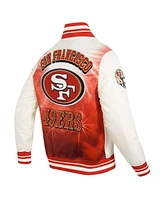 Pro Standard Men's Cream/Scarlet San Francisco 49ers Sublimated Satin Full-Snap Jacket