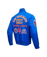 Pro Standard Men's Royal New York Mets Area Code Twill Full-Zip Jacket