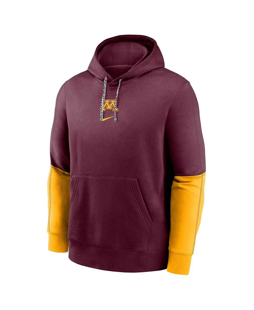 Nike Men's Maroon Minnesota Golden Gophers 2024 Sideline Club Fleece Pullover Hoodie