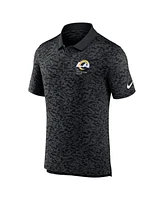 Nike Men's Black Los Angeles Rams Pique Fashion Performance Polo