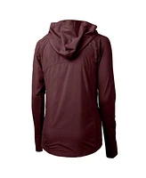 Cutter & Buck Women's Burgundy Washington Commanders Adapt Knit Hybrid Full-Zip Hoodie