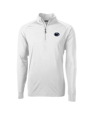 Cutter & Buck Men's White Penn State Nittany Lions Adapt Knit Quarter-Zip Pullover Jacket