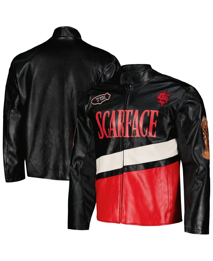 Reason Men's and Women's Black Scarface Moto Full-Zip Jacket