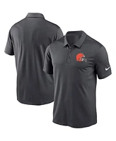 Nike Men's Charcoal Cleveland Browns Fan Gear Franchise Heat-Sealed Graphic Team Polo