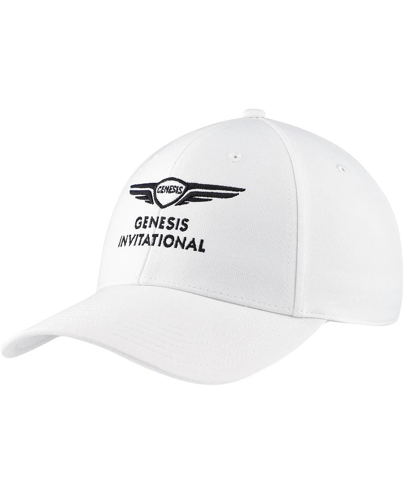 Ahead Men's White Genesis Invitational Stratus Structured Ultimate Fit Adjustable Hat