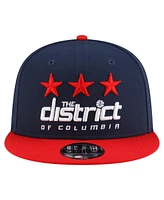 New Era Men's Navy/Red Washington Wizards Jersey Hook Statement Edition 9FIFTY Snapback Hat