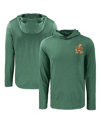 Cutter Buck Men's Green Miami Hurricanes Coastline Epic Comfort Eco Long Sleeve Hoodie T-Shirt