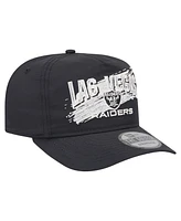 New Era Men's Black Las Vegas Raiders Throwback Brush Golfer Snapback Hat