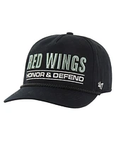 '47 Brand Men's Black Detroit Red Wings Oht Military Appreciation Homeland Honor and Defend Hitch Adjustable Hat