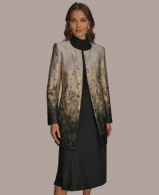 Donna Karan New York Metallic Ombre Open-Front Topper Jacket