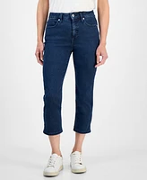 Style & Co Petite High-Rise Cropped Straight-Leg Jeans, Exclusively at Macy's