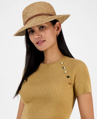 Giani Bernini Two-Tone Horsebit Straw Cloche Hat, Exclusively at Macy's