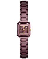 Tory Burch Women's The Kira Square Purple Stainless Steel Bracelet Watch 18mm