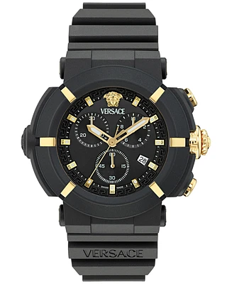 Versace Men's Swiss Chronograph Real Active Tpu Strap Watch 45mm