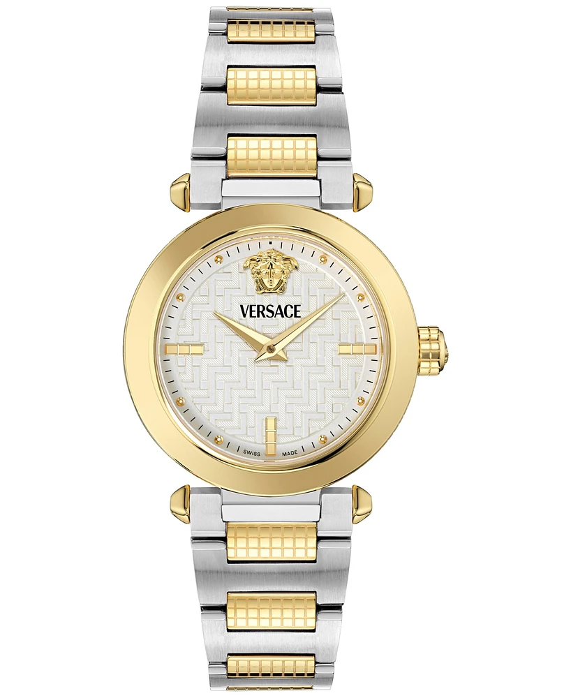 Versace Women's Swiss Greek Two-Tone Stainless Steel Bracelet Watch 35mm
