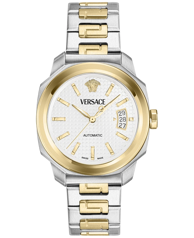 Versace Men's Swiss Automatic Dylos Two-Tone Stainless Steel Bracelet Watch 42mm