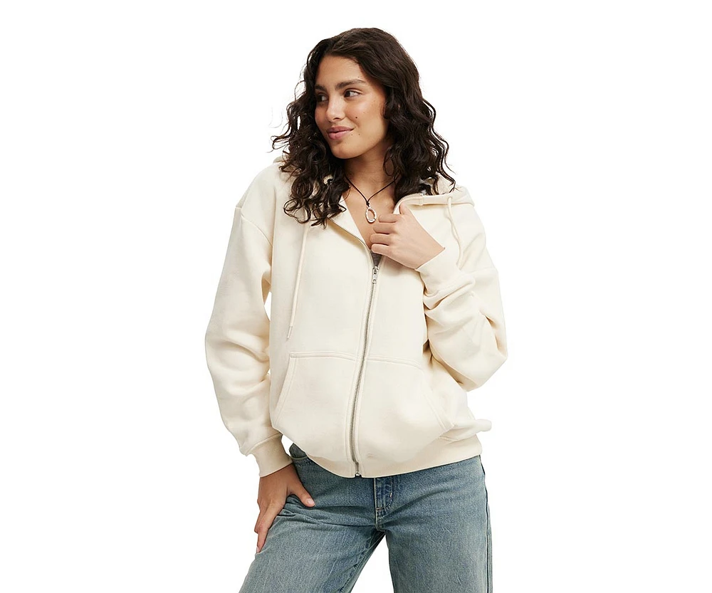 Cotton On Women's Classic Zip-Through Hoodie