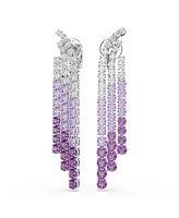 Swarovski Matrix Rhodium Plated Clip Earrings