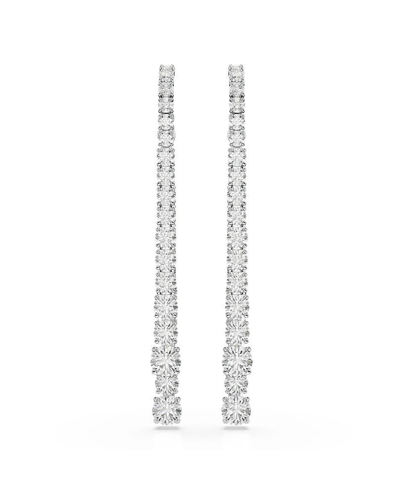 Swarovski Matrix Rhodium Plated Drop Earrings