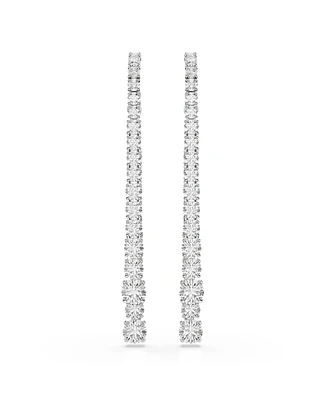 Swarovski Matrix Rhodium Plated Drop Earrings