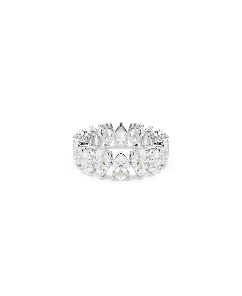 Swarovski Matrix Vittore Silver-Tone Pear Cut Ring