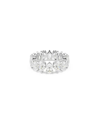 Swarovski Matrix Vittore Silver-Tone Pear Cut Ring