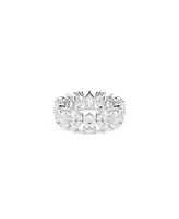 Swarovski Matrix Vittore Silver-Tone Pear Cut Ring
