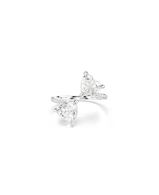 Swarovski Mesmera Rhodium Plated Attract Open Ring