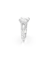 Swarovski Stilla Rhodium Plated Square Cut Ring