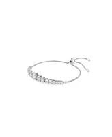 Swarovski Matrix Gradient of Round Cuts White Rhodium Plated Bracelet