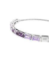 Swarovski Matrix Baguette Cut Purple Rhodium Plated Bracelet
