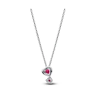 Pandora Red Halo Hearts Pendant Necklace