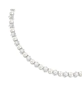 Swarovski Matrix Round Cut White Rhodium Plated Tennis Necklace