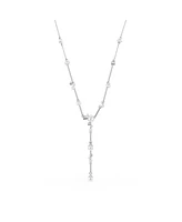 Swarovski Constella Round Cuts White Rhodium Plated Y Necklace