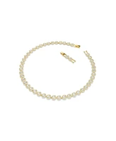 Swarovski Una Angelic Round Cut White Gold-Tone Plated Tennis Necklace
