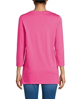 Lands' End Women's Petite 3/4 Sleeve Cotton Supima Tunic