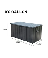 Mondawe 100 Gallon Outdoor Storage Deck BoxLarge Patio Storage Bin