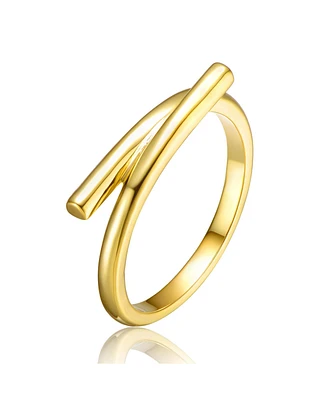 14K Gold Plated Bypass Ring