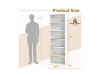 6-Tier Bookcase with 6 Open Shelves and Anti-Toppling Kits