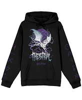 Harry Potter Big & Tall Thestral Seen By Death Long Sleeve Black Hooded Sweatshirt-4XL