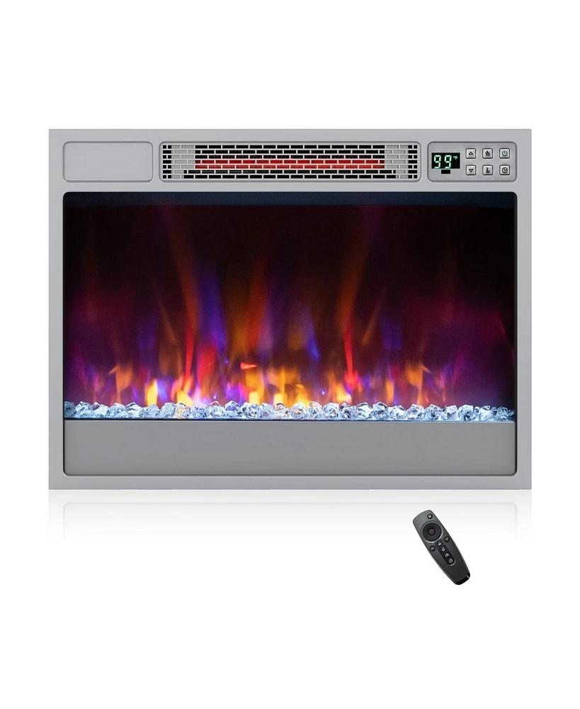 Electric Fireplace Insert with Remote Control for Convenient Temperature Control and Cozy Ambiance