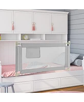 Toddler Bedrail with Side Pocket and 24 Adjustable Heights