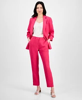 T Tahari Women's High Rise Straight Leg Pants
