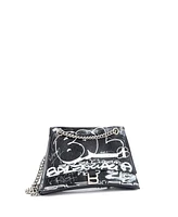 Pre-Owned Balenciaga Medium Graffiti Crush Chain Flap Bag Leather