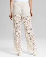 And Now This Women's Cotton Crochet Pull-On Pants, Exclusively at Macy's